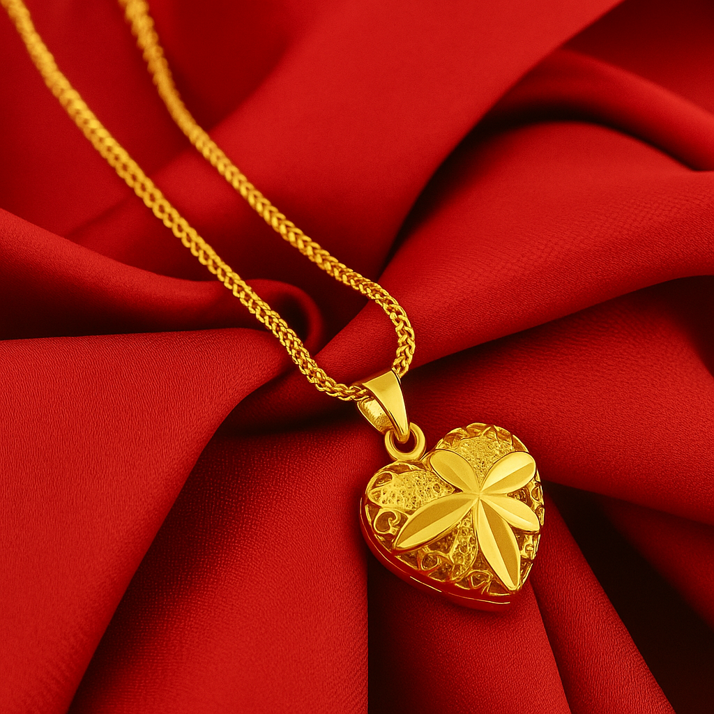 Luxury Gold Heart Necklace Gift