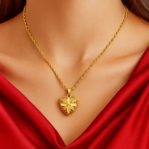 Luxury Gold Heart Necklace Gift
