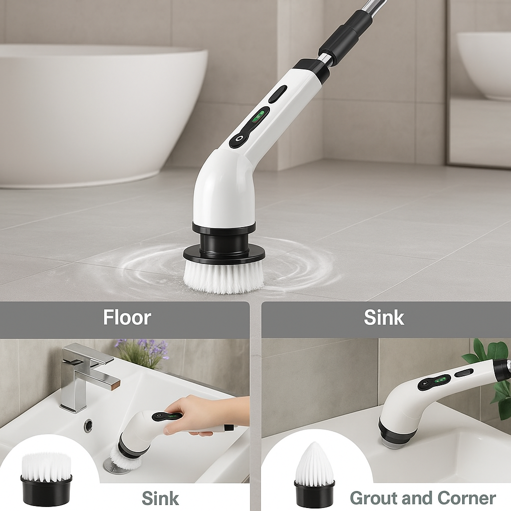 9 in 1 Electric Rechargeable Cleaning Brush - Save Time, Clean Smarter!