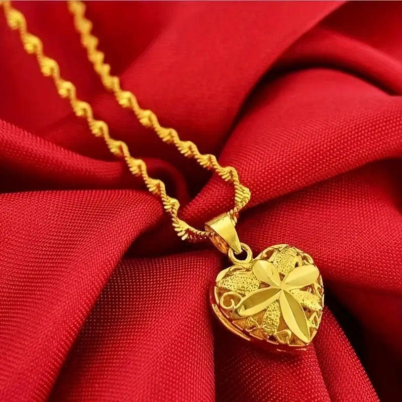Luxury Gold Heart Necklace Gift