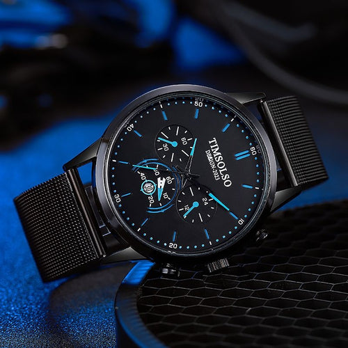 Sleek High-End Calendar Quartz Watch