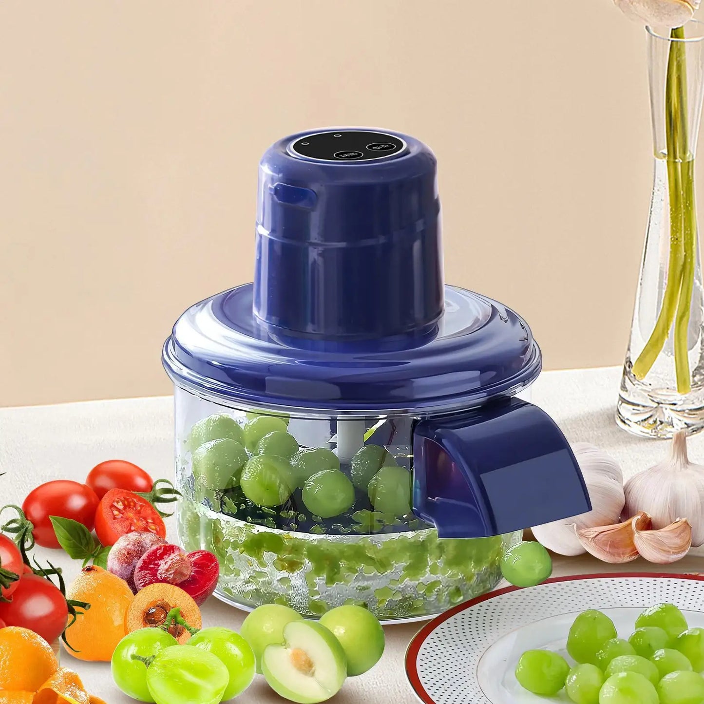 Electric Fruit Grapes Tomatoes & Garlic Peeling Machine