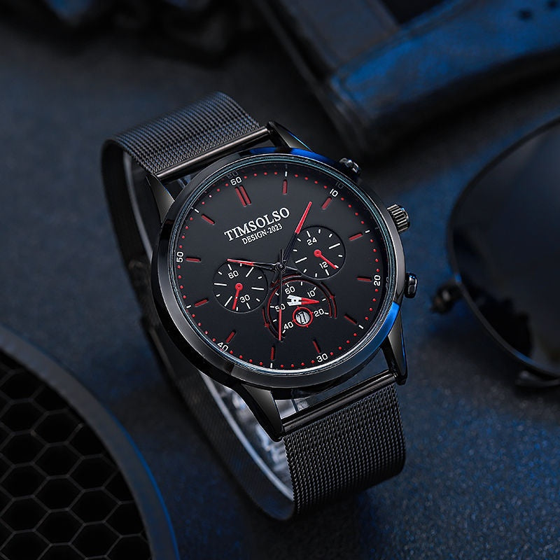 Sleek High-End Calendar Quartz Watch