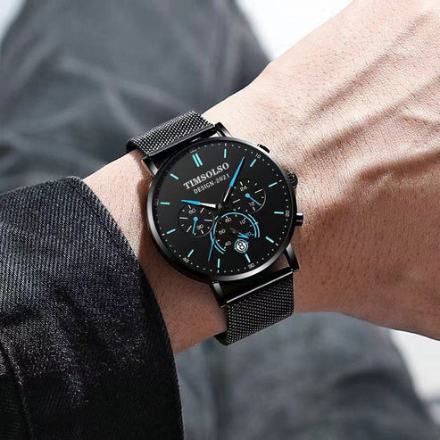 Sleek High-End Calendar Quartz Watch