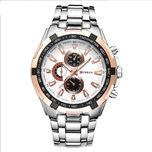 Men's Business Watch – Steel Strap Quartz Timepiece