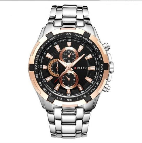Men's Business Watch – Steel Strap Quartz Timepiece