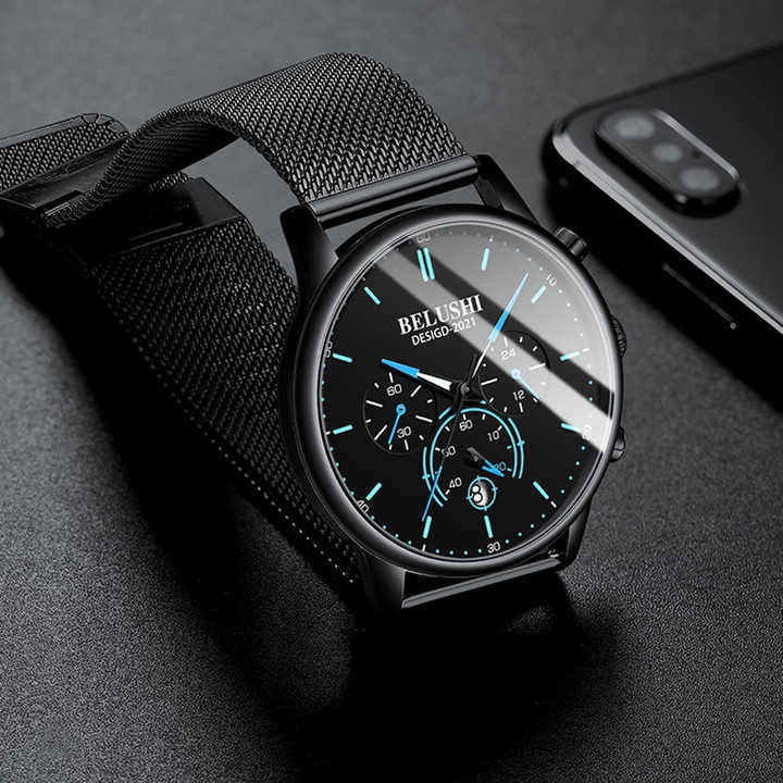 Sleek High-End Calendar Quartz Watch