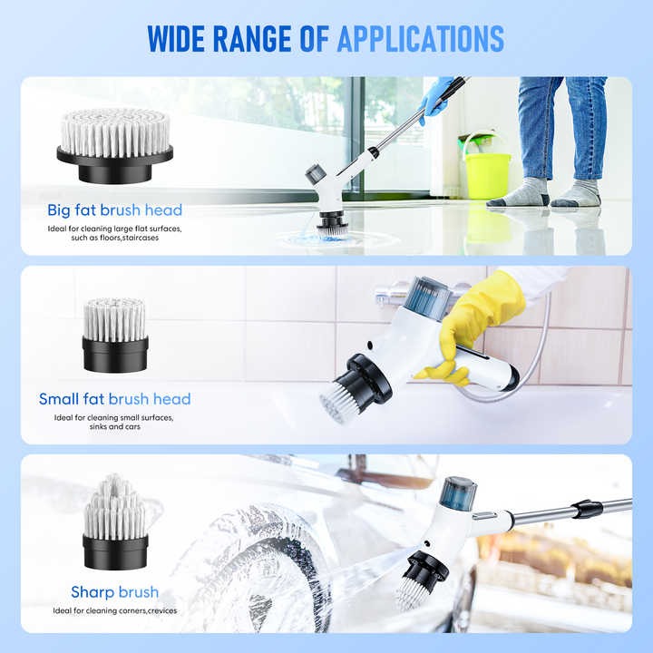 9 in 1 Electric Rechargeable Cleaning Brush - Save Time, Clean Smarter!