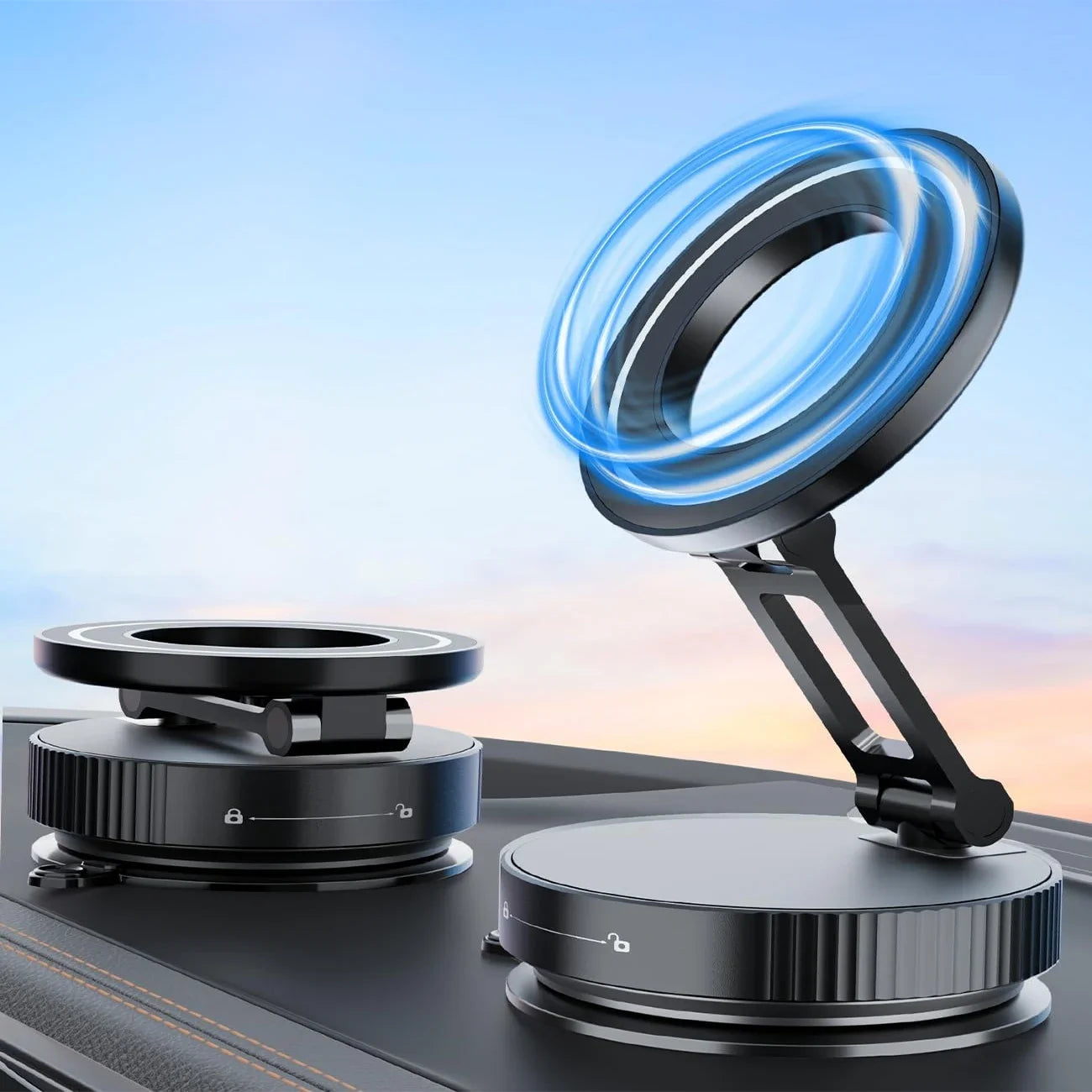 Foldable Vacuum Magnetic Car Phone Holder