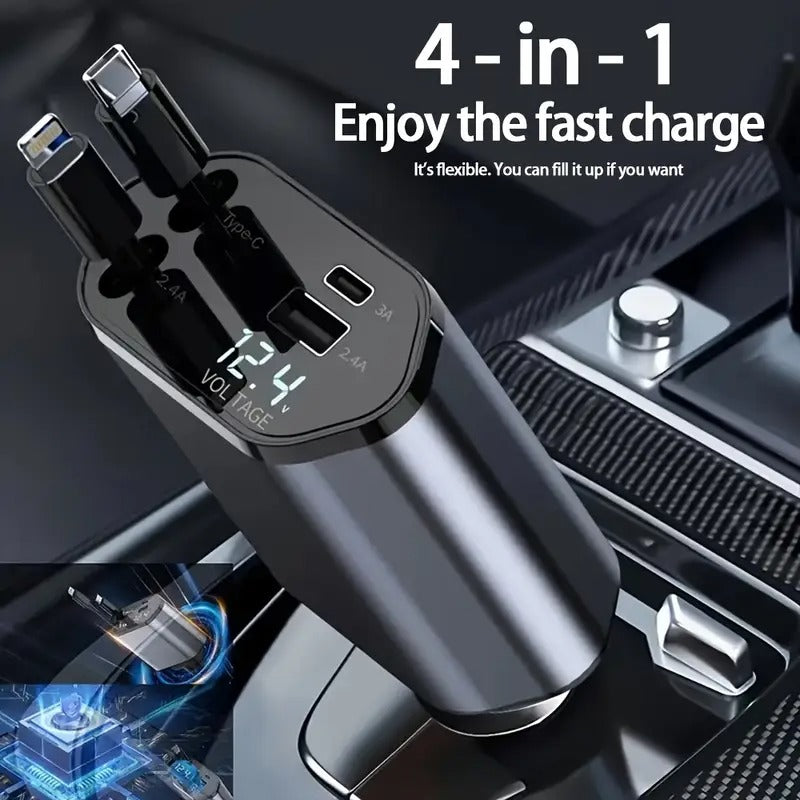 4 in 1 Retractable Charger