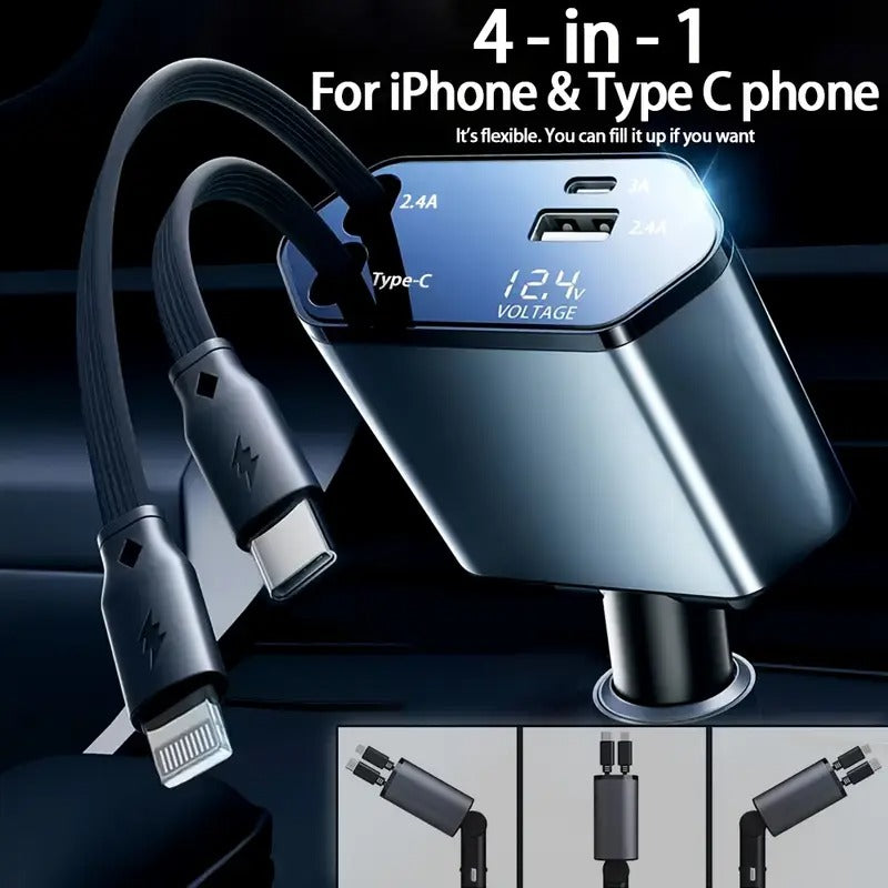 4 in 1 Retractable Charger