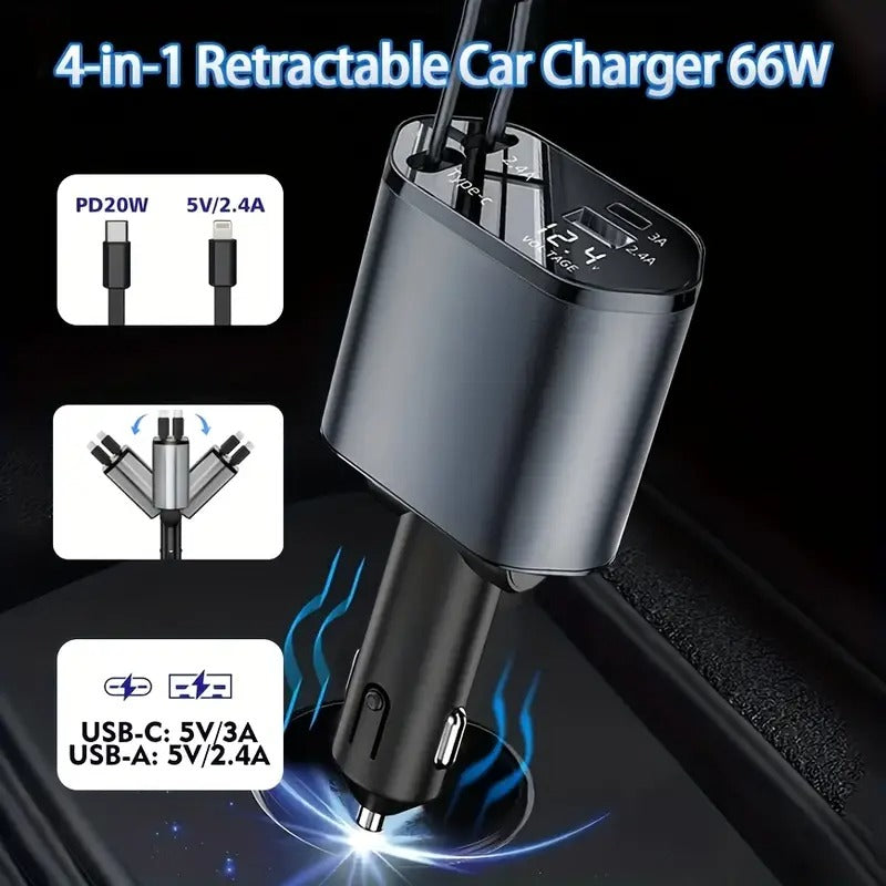 4 in 1 Retractable Charger