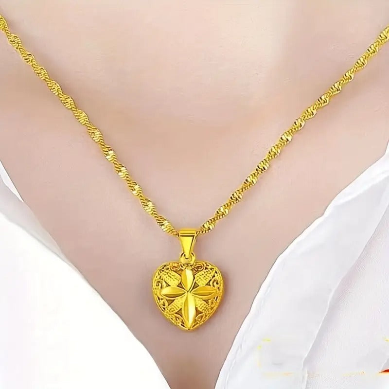 Luxury Gold Heart Necklace Gift