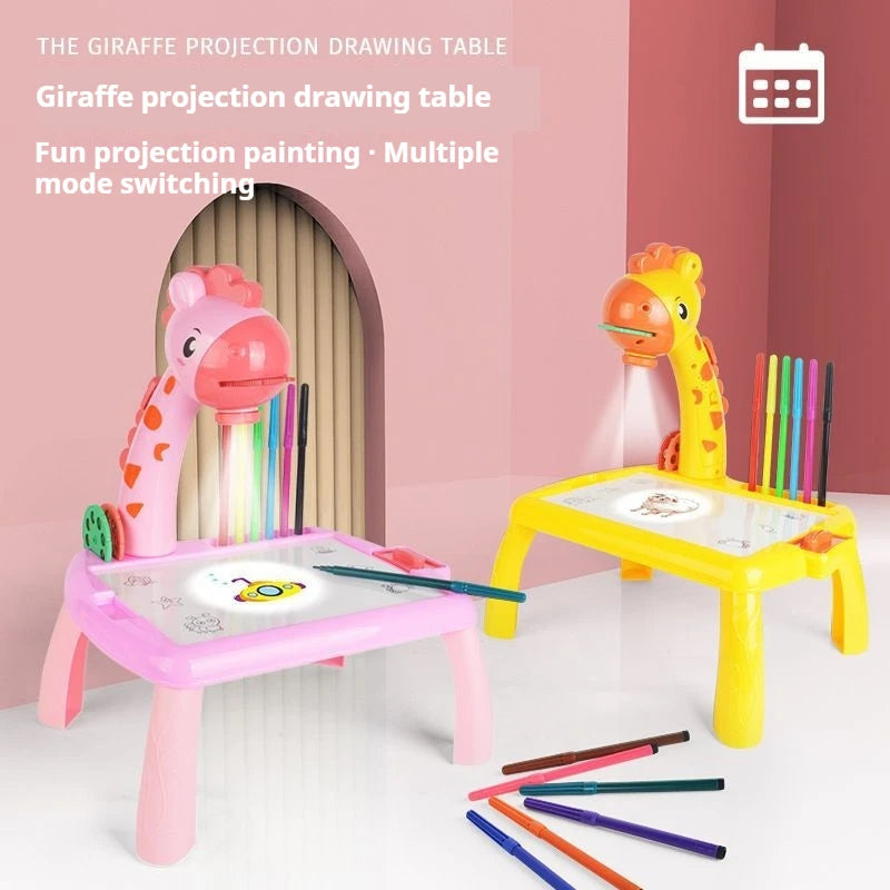 LED Projector Art Painting Table for Kids