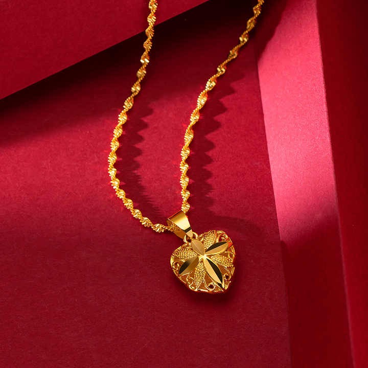 Luxury Gold Heart Necklace Gift
