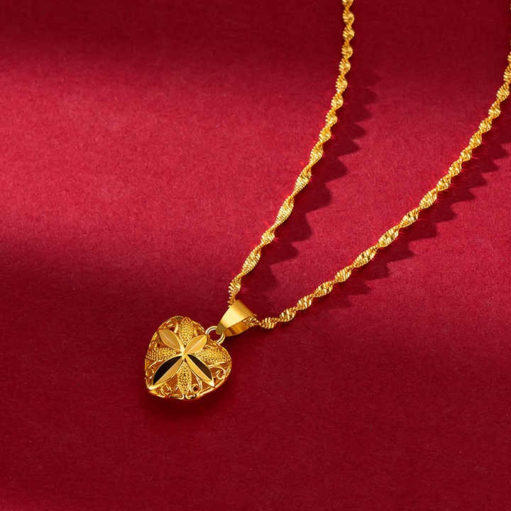 Luxury Gold Heart Necklace Gift