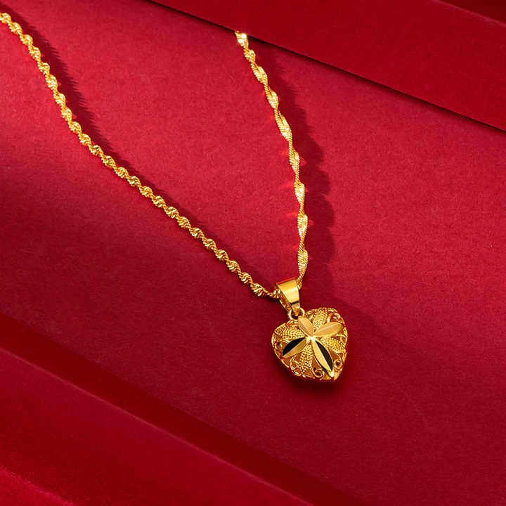 Luxury Gold Heart Necklace Gift