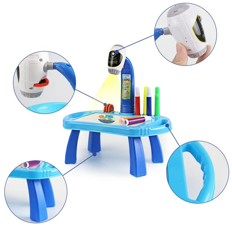 LED Projector Art Painting Table for Kids