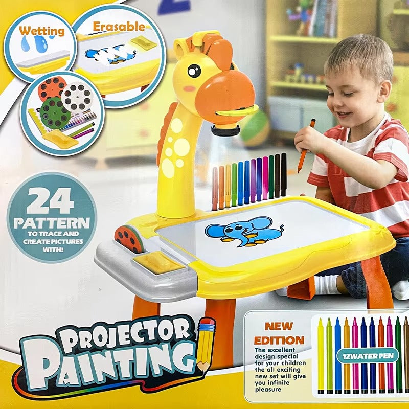 LED Projector Art Painting Table for Kids
