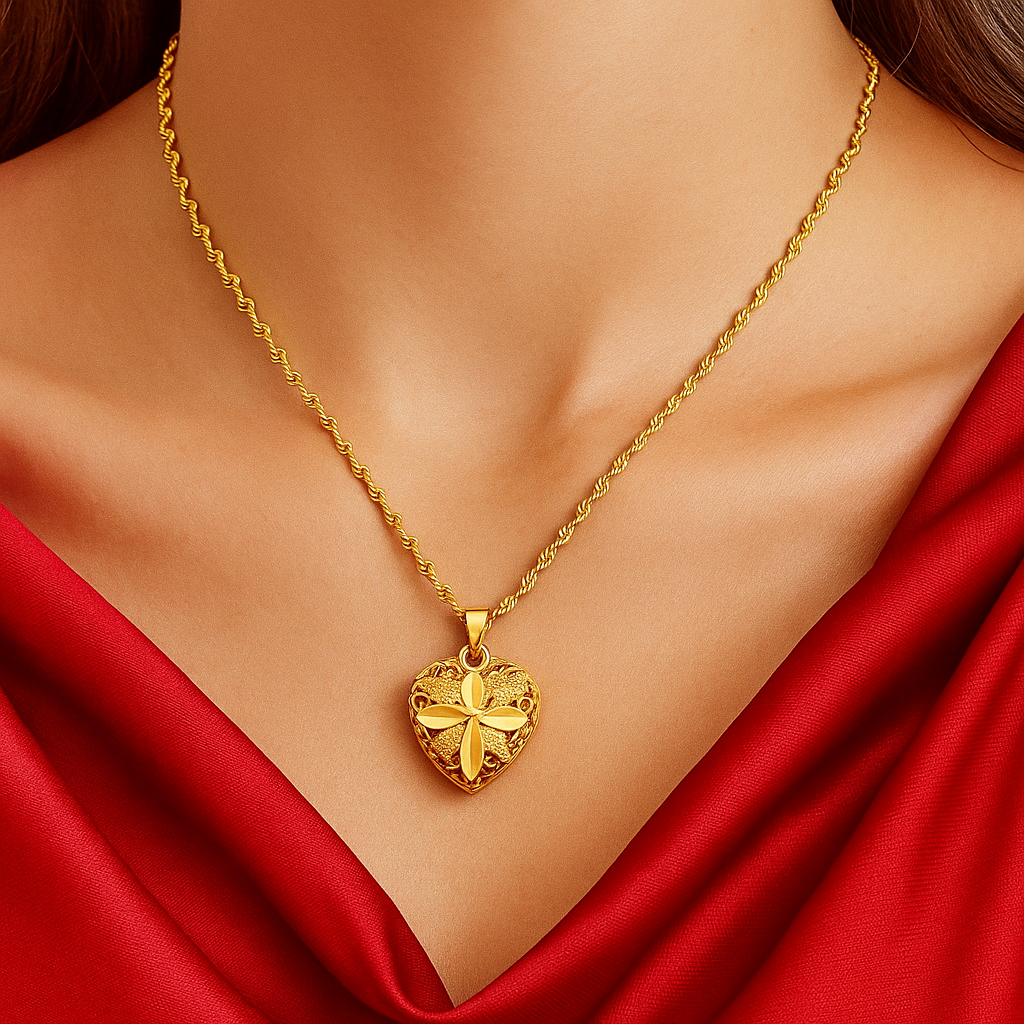 Luxury Gold Heart Necklace Gift