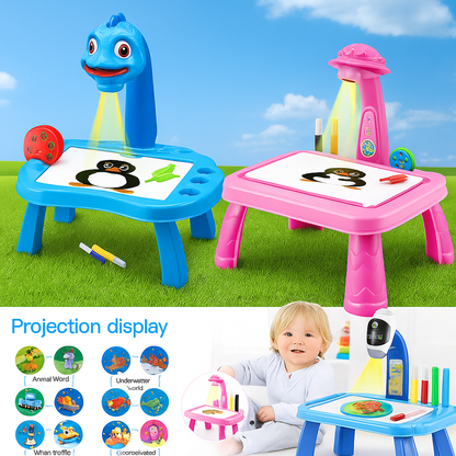 LED Projector Art Painting Table for Kids