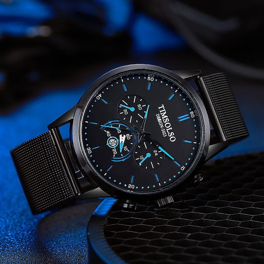 Sleek High-End Calendar Quartz Watch