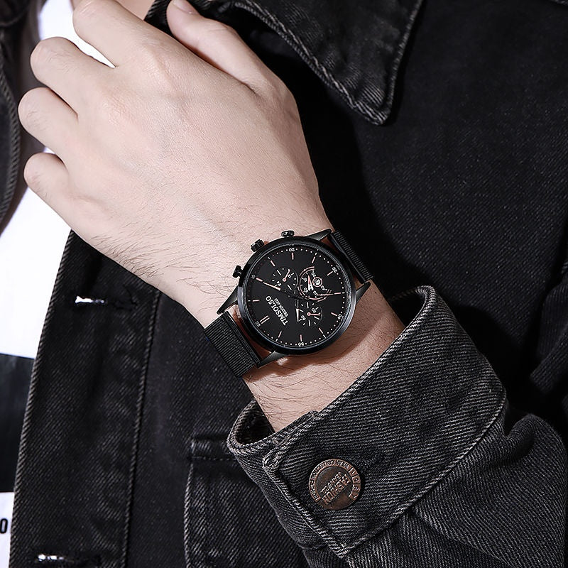 Sleek High-End Calendar Quartz Watch