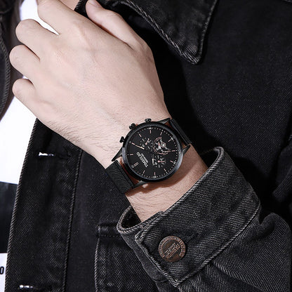 Sleek High-End Calendar Quartz Watch
