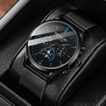 Sleek High-End Calendar Quartz Watch