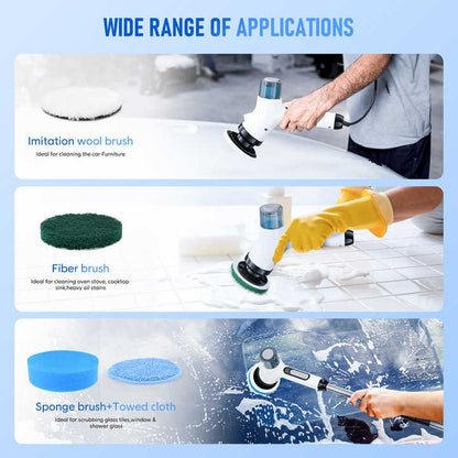 9 in 1 Electric Rechargeable Cleaning Brush - Save Time, Clean Smarter!