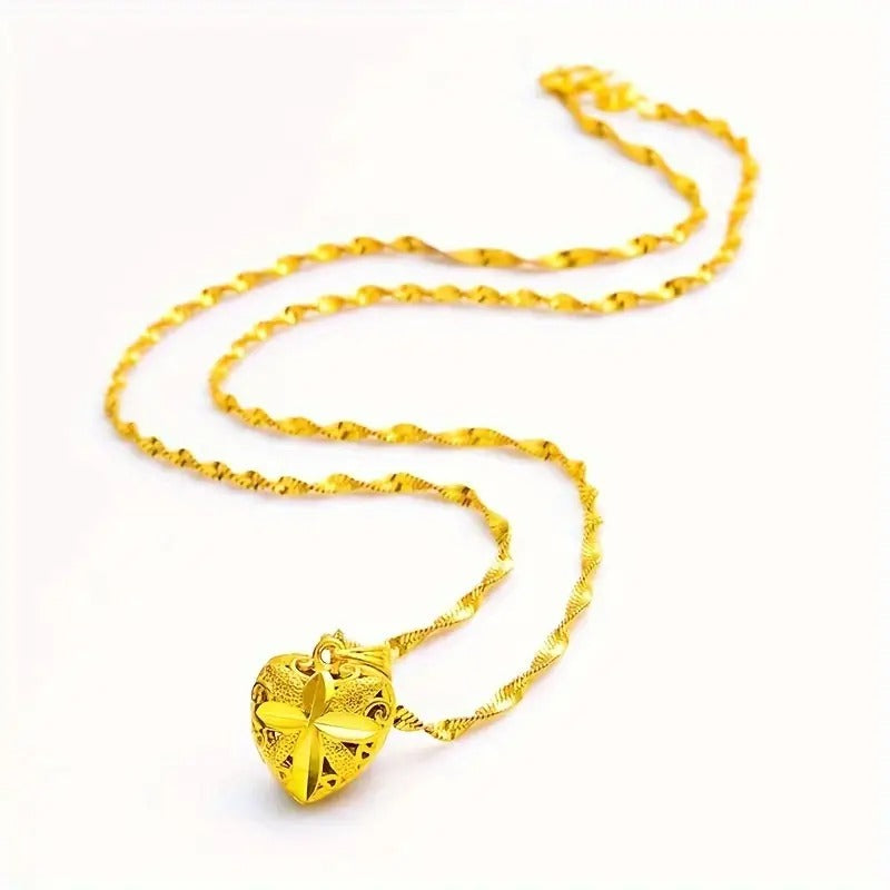 Luxury Gold Heart Necklace Gift