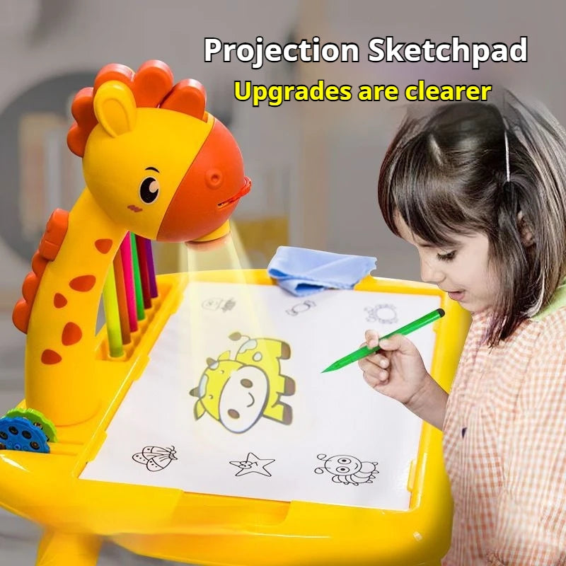LED Projector Art Painting Table for Kids