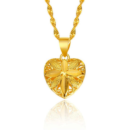 Luxury Gold Heart Necklace Gift